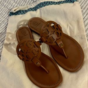Authentic Tory Burch Miller Sandals in Vintage Vachetta